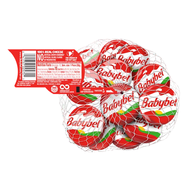 Babybel Original Flavored Snack Cheese, 8.5 oz, 12 Count Net. Refrigerated