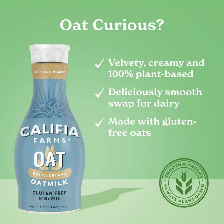 Califia Farms Extra Creamy Oat Milk 48 Fluid Ounces