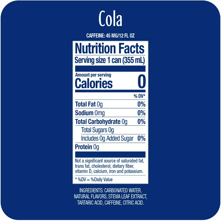 Zevia Cola Zero Calorie Soda - 8pk/12 fl oz Cans