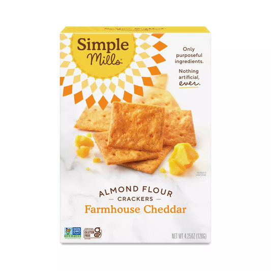 Farmhouse Cheddar Almond Flour Crackers