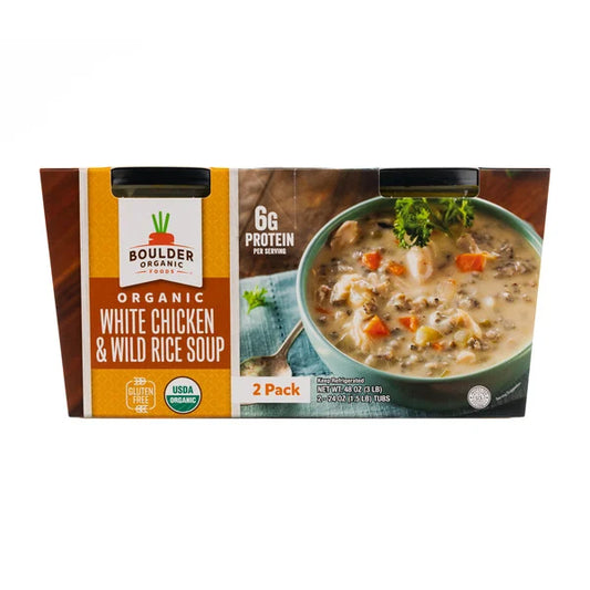 Boulder Organic Chicken Wild Rice Soup, 2 x 24 oz