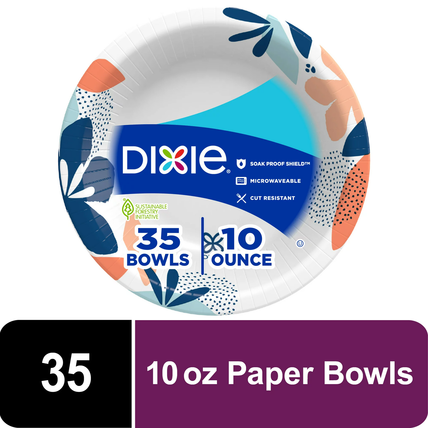 Dixie Disposable Paper Bowls | 10oz, 35ct