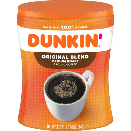 Dunkin' Original Blend, Medium Roast Coffee, 30-Ounce Canister