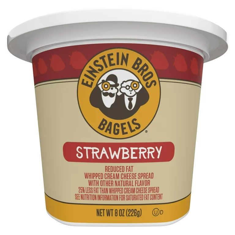 Einstein Bros Strawberry Whipped Cream Cheese Spread, 8 oz Tub