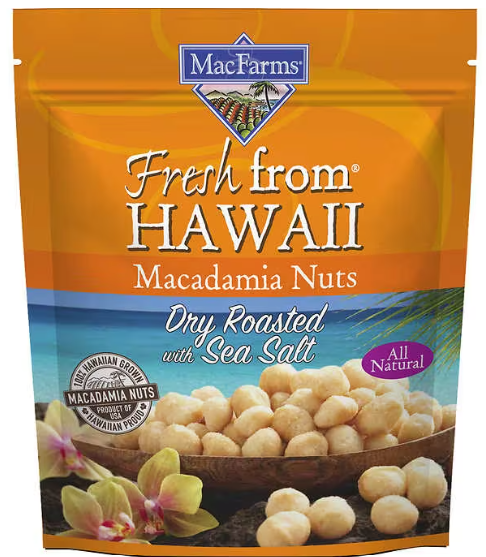 MacFarms Fresh From Hawaii Dry Roasted Macadamia Nuts with Sea Salt, 1.5 lbs