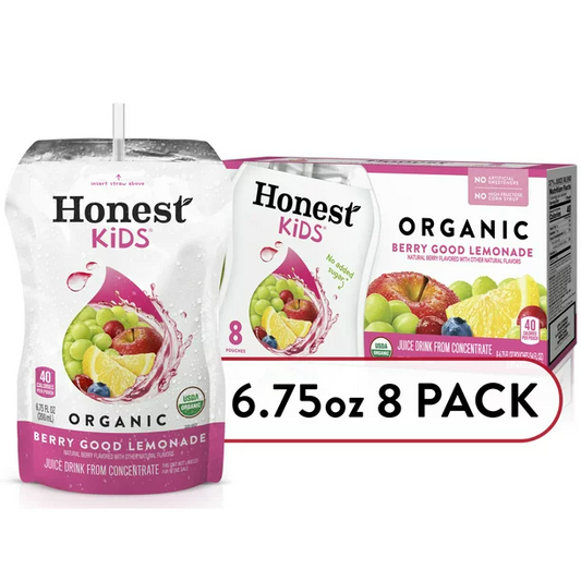 Honest Kids Berry Berry Good Lemonade Organic Fruit Juice | 8pck