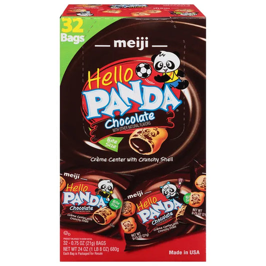 Meiji Hello Panda Chocolate Creme Filled Cookies, 32 x .75 oz