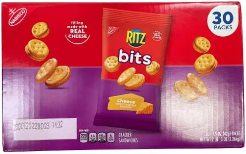 RITZ Bits Cracker Sandwiches, Cheese, 1.5 oz, 30-count