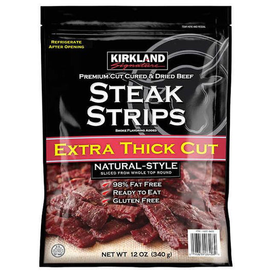 Kirkland Signature Premium Extra Thick Steak Strips, 12