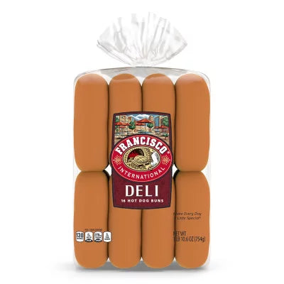 Francisco Deli Hot Dog Buns, 16 ct