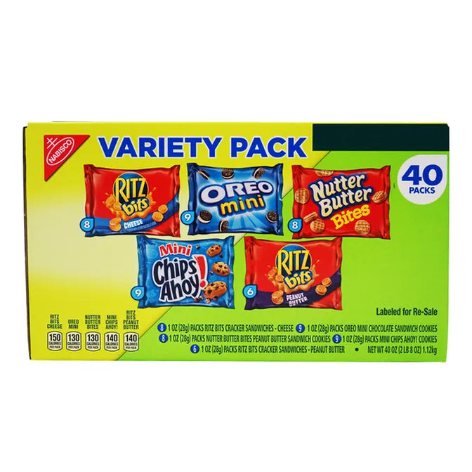 Nabisco Cookie & Cracker, Variety Pack, 1 oz, 40 count