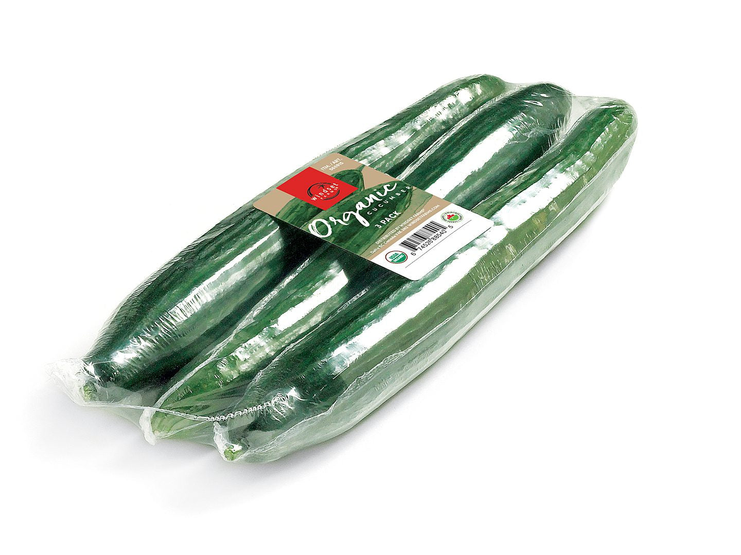 Organic Long English Cucumber | 3 count