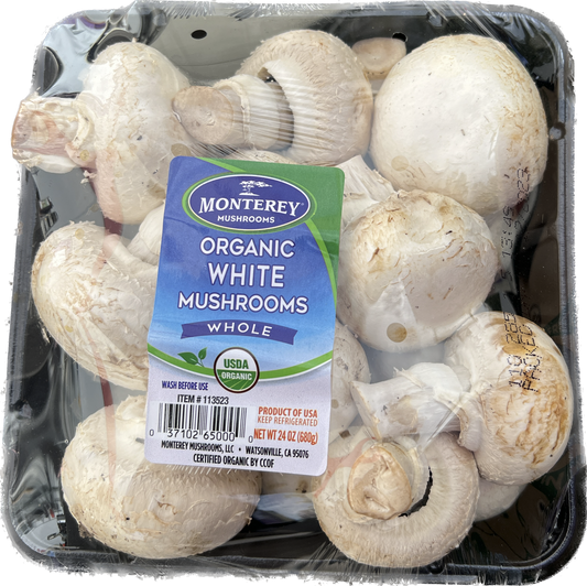 Organic Whole White Mushrooms | 24oz