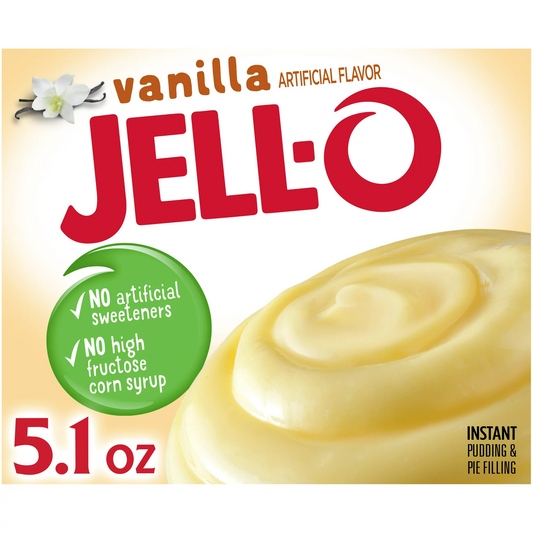 Jell-O Vanilla Instant Pudding Mix & Pie Filling, 5.1 oz. Box