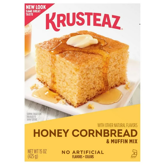 Krusteaz Honey Cornbread and Muffin Mix, Made with Real Honey, 15 oz Box