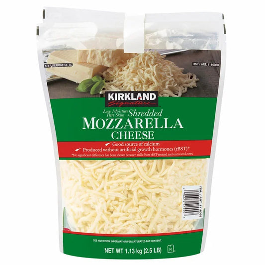 Kirkland Signature Shredded Mozzarella, 2 X 2.5 lbs