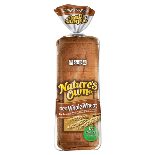 Nature's Own 100% Whole Wheat Bread Loaf, 20 oz