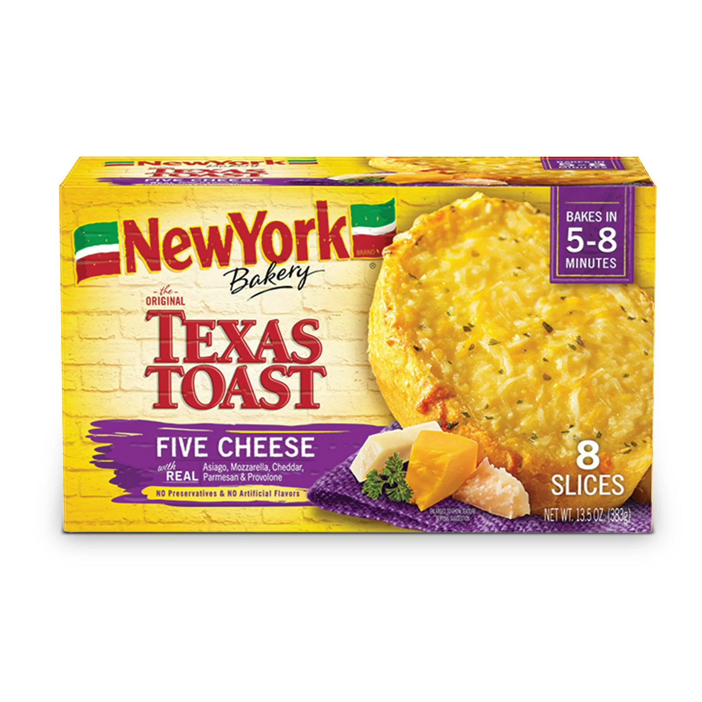 New York Bakery The Original Texas Toast Five Cheese, 13.5 oz Box