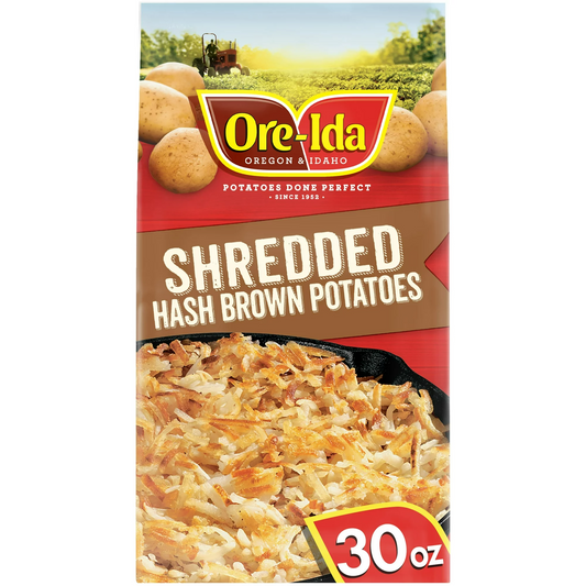 Ore-Ida Shredded Hash Brown Frozen Potatoes, 30 oz Bag