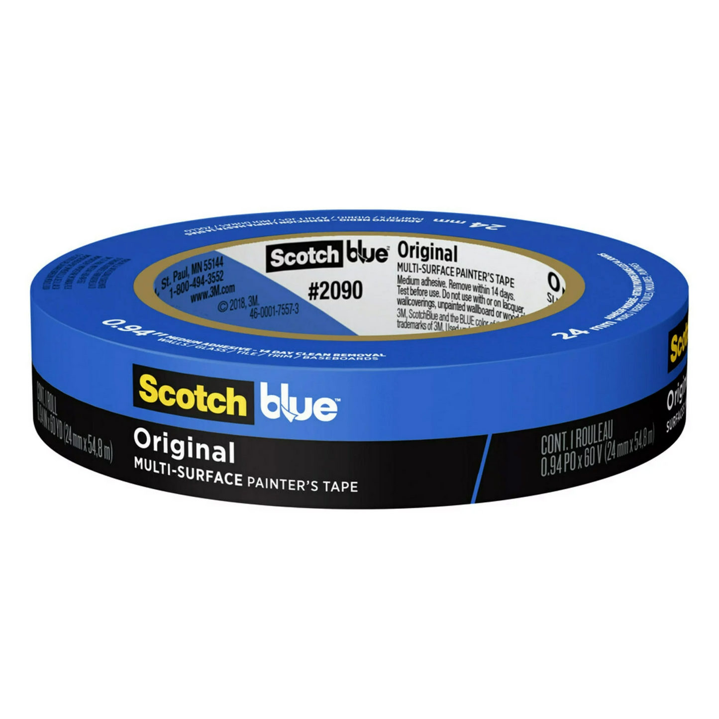 ScotchBlue Original Multi-Surface Painters Tape, Blue, 0.94 inches x 60 yards, 1 Roll