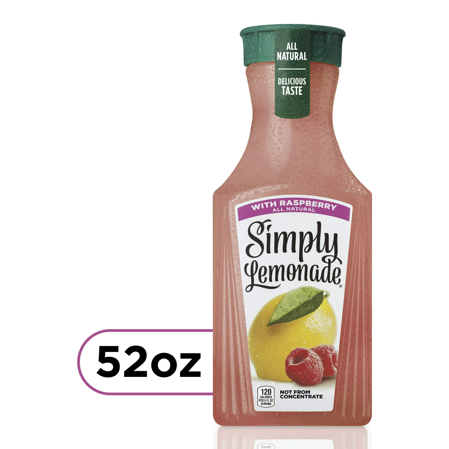 Simply Non GMO All Natural Raspberry Lemonade Raspberry, 52 fl oz Bottle