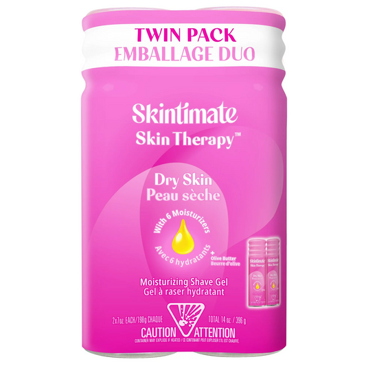 Skintimate Skin Therapy Dry Skin Women's Shave Gel Twin Pack, 14 Oz.