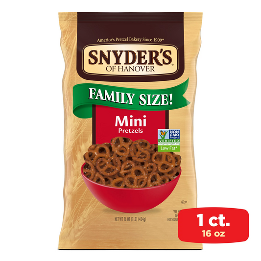 Snyder's of Hanover Pretzels, Mini Pretzels, Family Size 16 oz