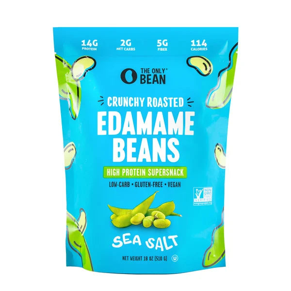 The Only Bean Sea Salt Roasted Edamame Beans, 18 oz