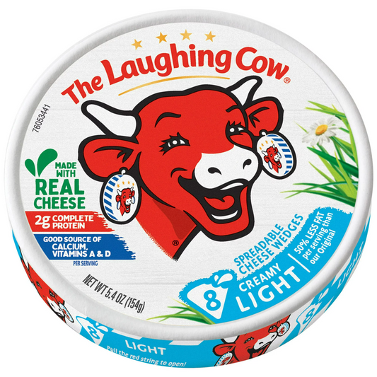 The Laughing Cow Light Spreadable Cheese Wedges, 5.4 oz, Box, Refrigerated/Chilled