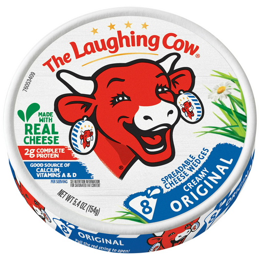 The Laughing Cow Original Spreadable Swiss Cheese Wedge, 5.4 oz Box