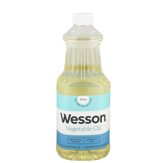 Wesson Pure & Cholesterol Free Soybean Vegetable Oil, 48 fl oz