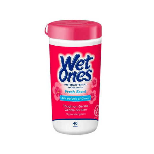 Wet Ones Antibacterial Hand Wipes Canister | Fresh Scent, 40 Count