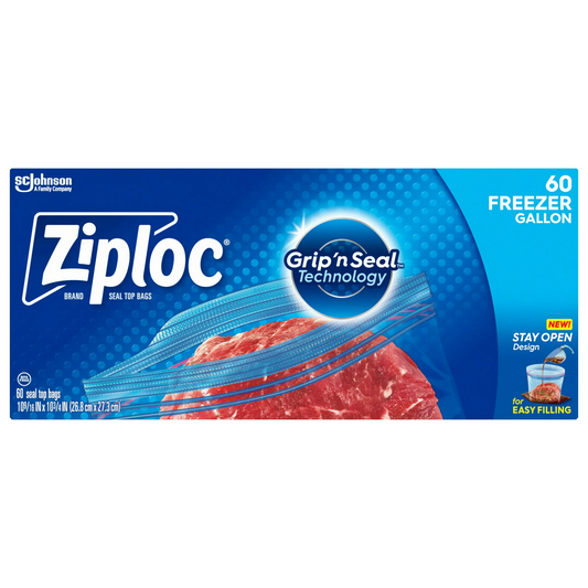 Ziploc® Brand Freezer Bags, Gallon, 60