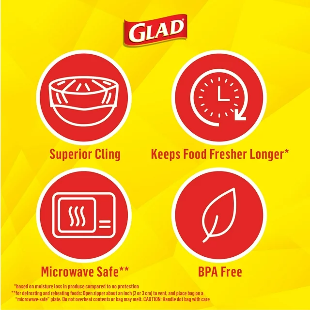 Glad Cling N Seal Plastic Food Wrap | 200sq ft