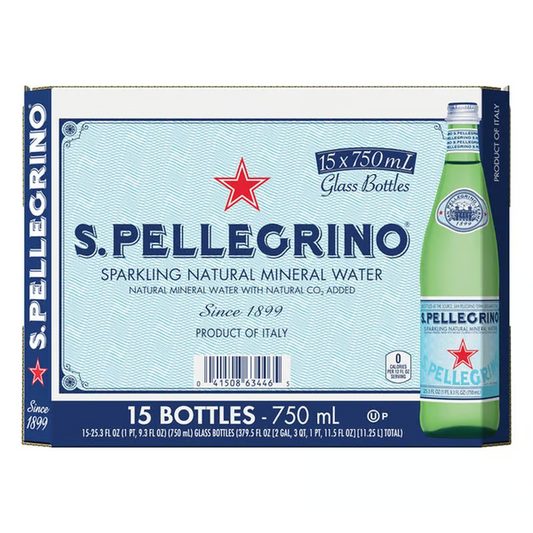 S.Pellegrino Sparkling Natural Mineral Water, 25.3 fl oz, 15 ct