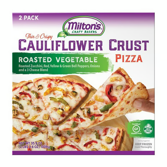 Milton's Cauliflower Crust Pizza Roasted Vegetable, 2 ct