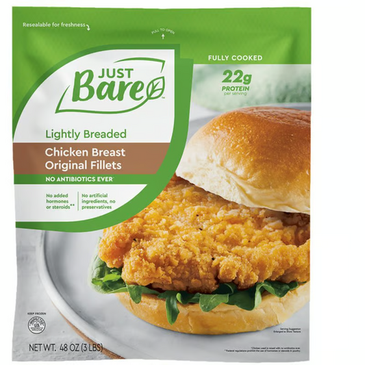 Just Bare Lightly Breaded Chicken Breast fillet, 48 oz