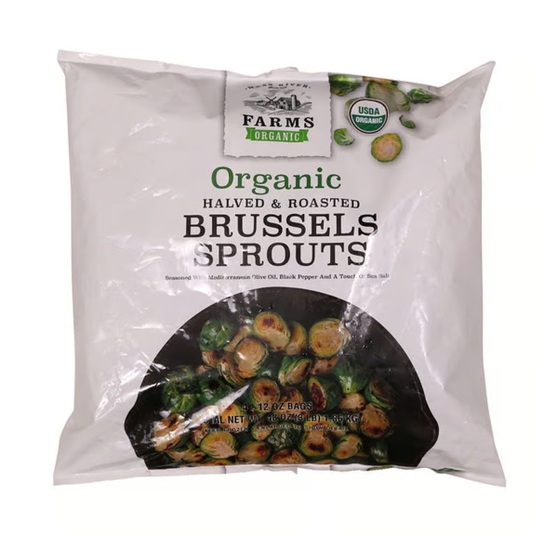 Organic Roasted Halved Brussel Sprouts, 4 x 12oz Bags