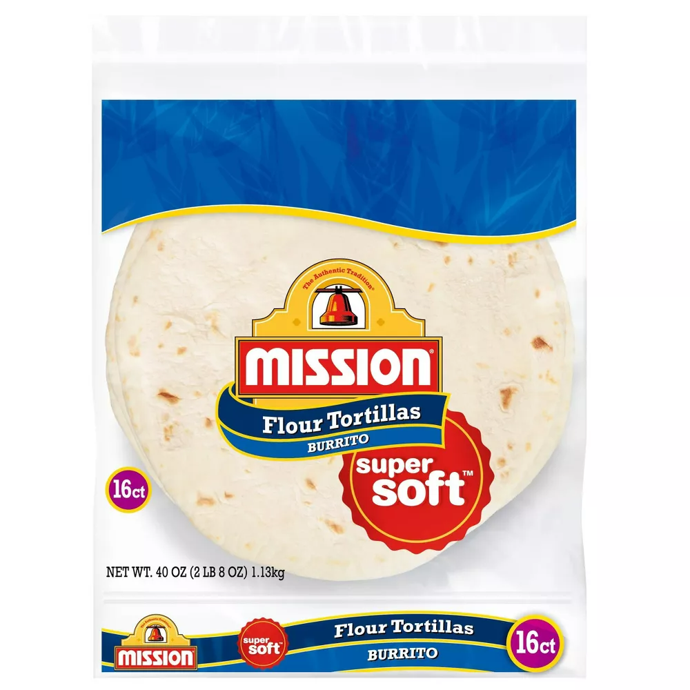Mission 10" Large Size Flour Tortillas - 40oz/16ct