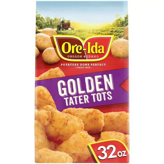 Ore-Ida Frozen Gluten Free Tater Tots Seasoned Frozen Shredded Potatoes - 32oz