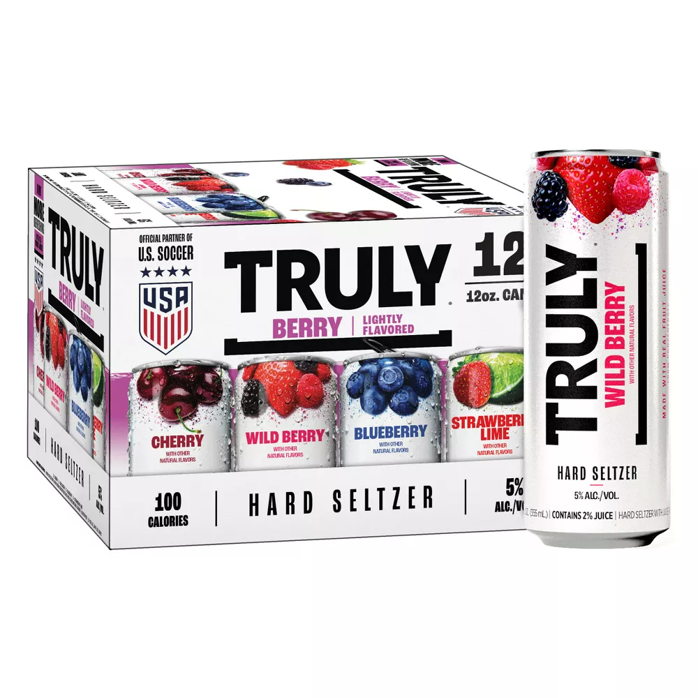 Truly Hard Seltzer Berry Mix Pack - 12pk/12 fl oz Slim Cans