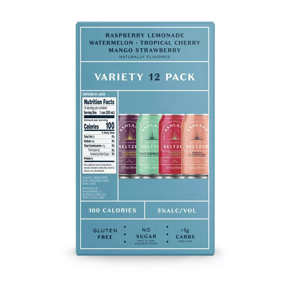 Ashland Tropical Hard Seltzer Variety Pack - 12pk/12 fl oz Cans