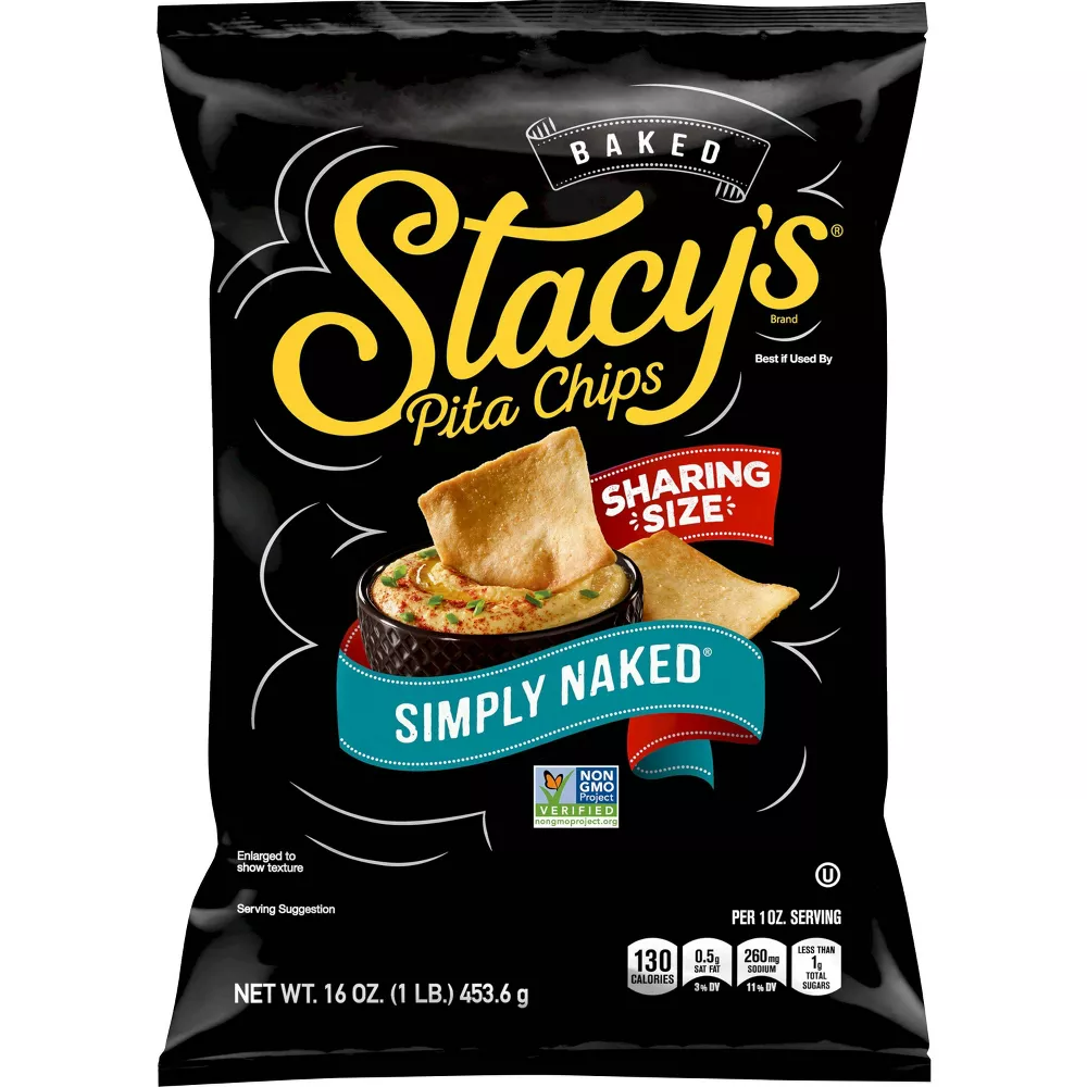 Stacy's Simply Naked Pita Chips Sharing Size - 16oz