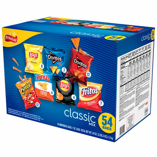 Frito Lay Classic Mix, 1 oz, Variety Pack, 54-count