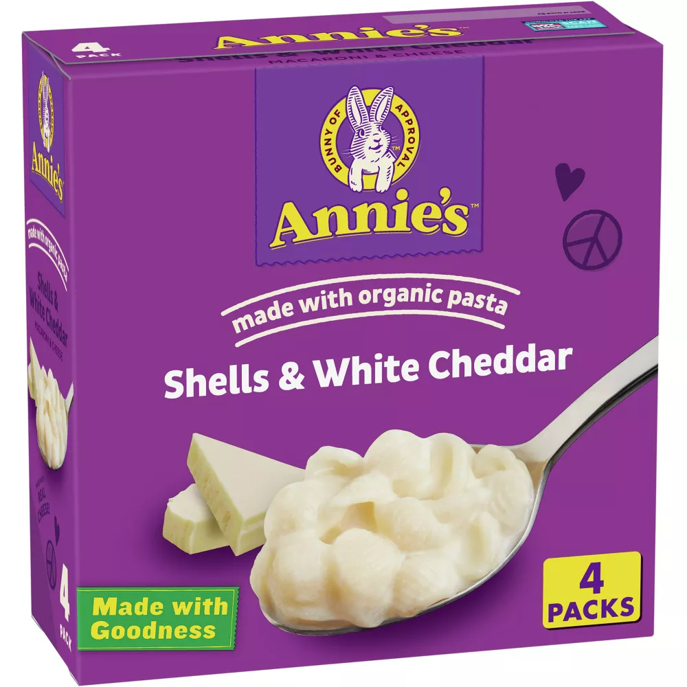 Annie's Shells & White Cheddar Macaroni & Cheese | 4 Pack