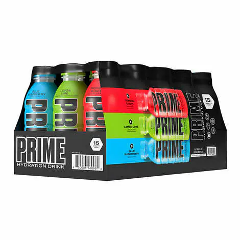 Prime Hydration Drink, Variety Pack, 16.9 fl oz, 15-count