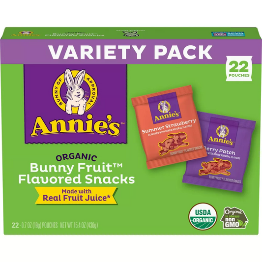 Annie's Bunny Fruit Flavored Snacks - 15.4oz/22ct