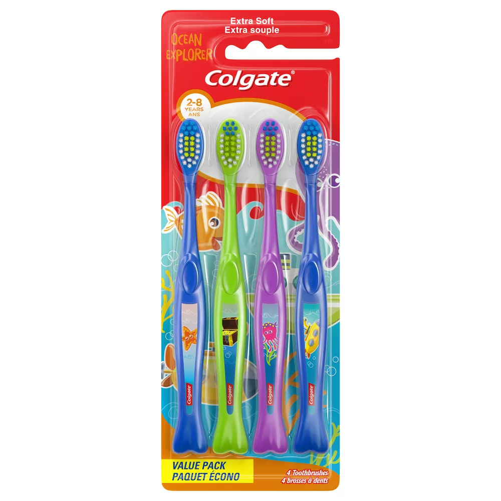 Colgate Kids' Toothbrush Value Pack - Extra Soft - Ocean Explorer - 4ct