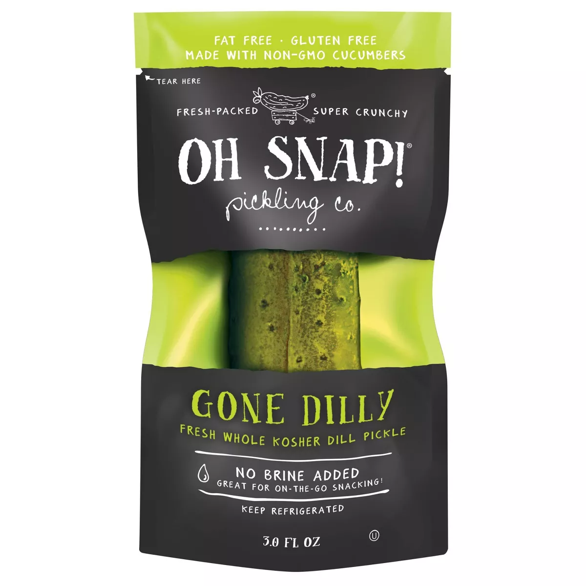 OH SNAP! Gone Dilly Whole Kosher Dill Pickle - 3 fl oz