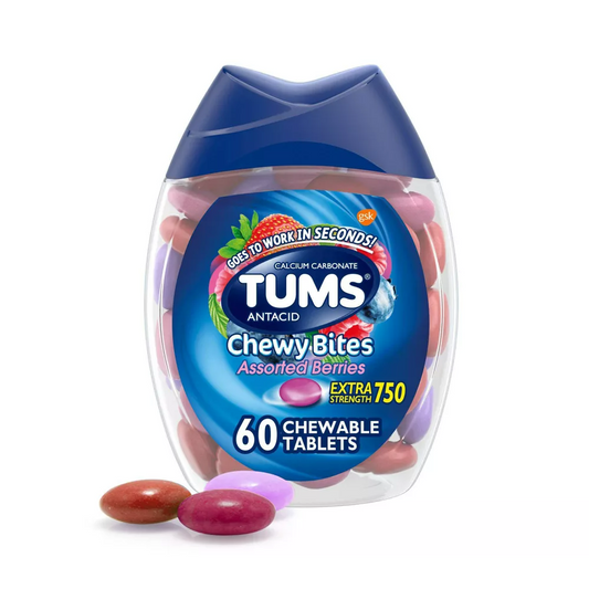 Tums Chewy Bites Assorted Berry 60 ct